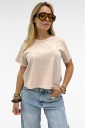 maglia crop a manica corta simple